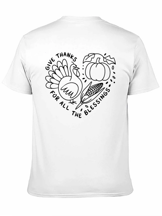 Thanksgiving Blessings Graphic T-Shirt