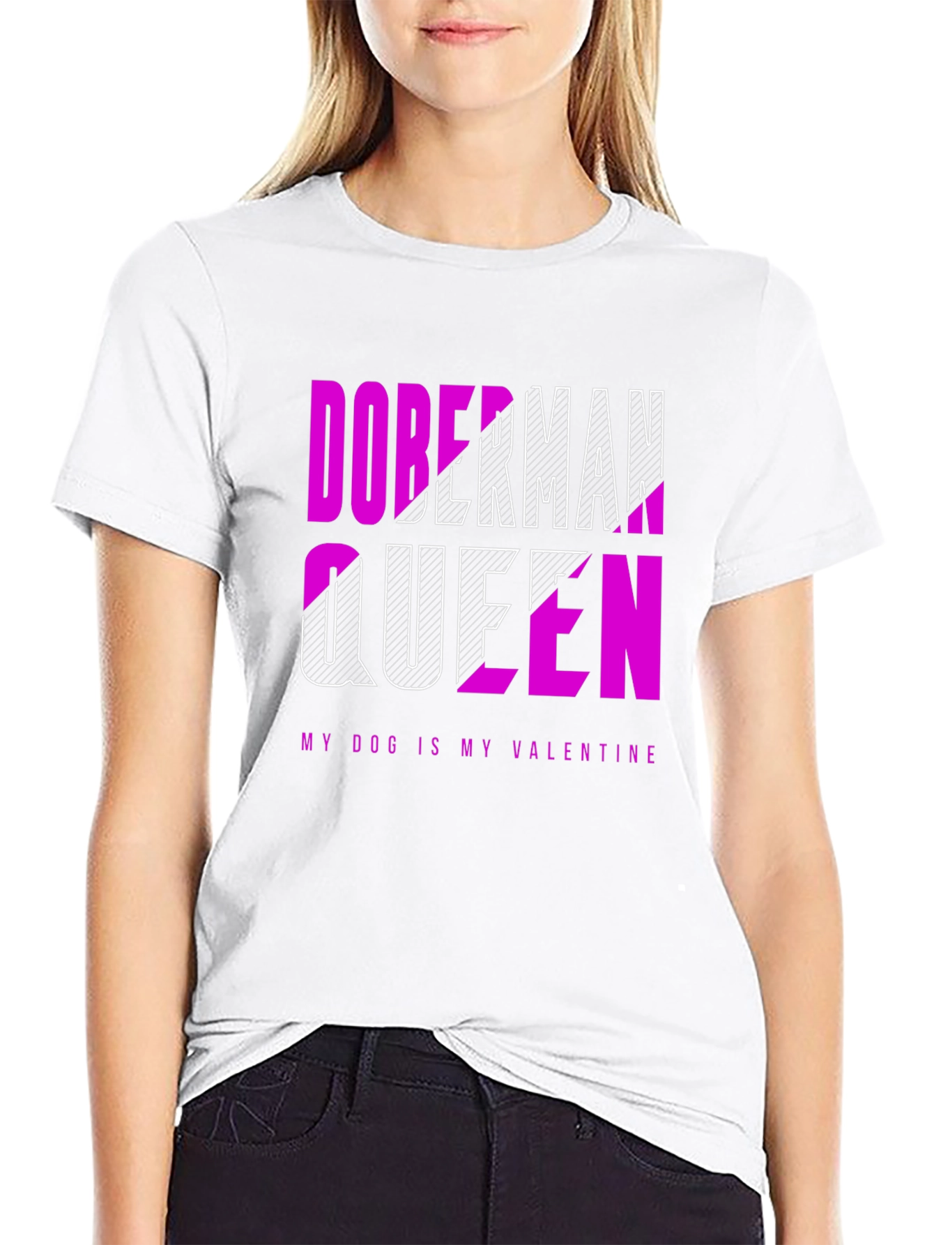 Doberman Queen Valentines Day T-Shirt