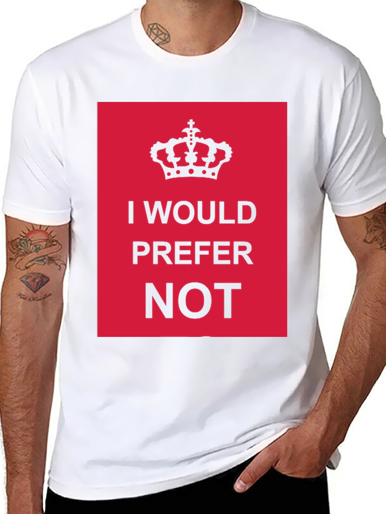 I Would Prefer Not T-Shirt Funny Sarcastic Tee