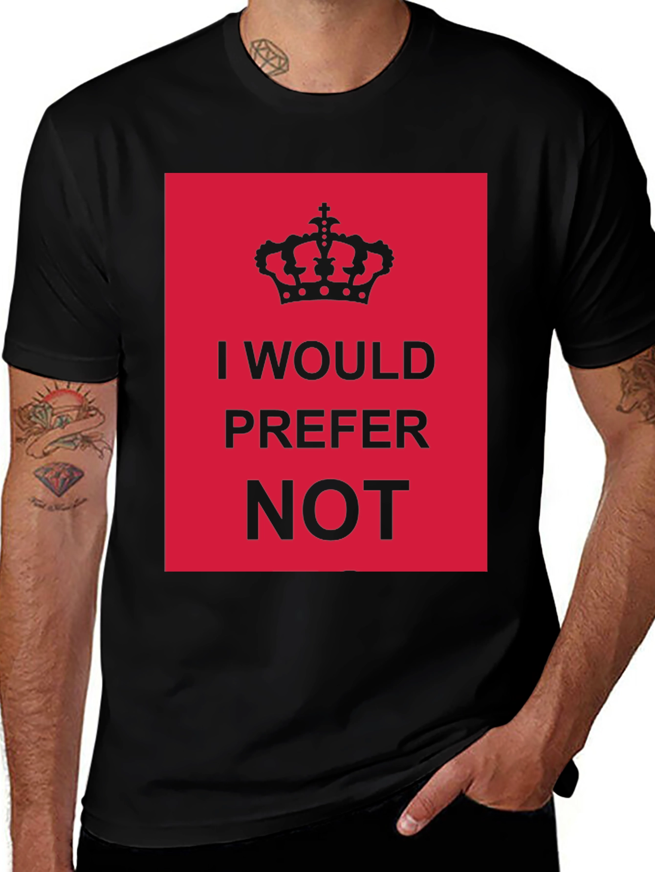 I Would Prefer Not T-Shirt Funny Sarcastic Tee
