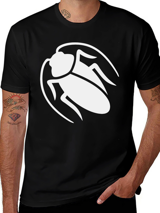 Bold Cockroach Graphic Tee - Black Cotton Blend