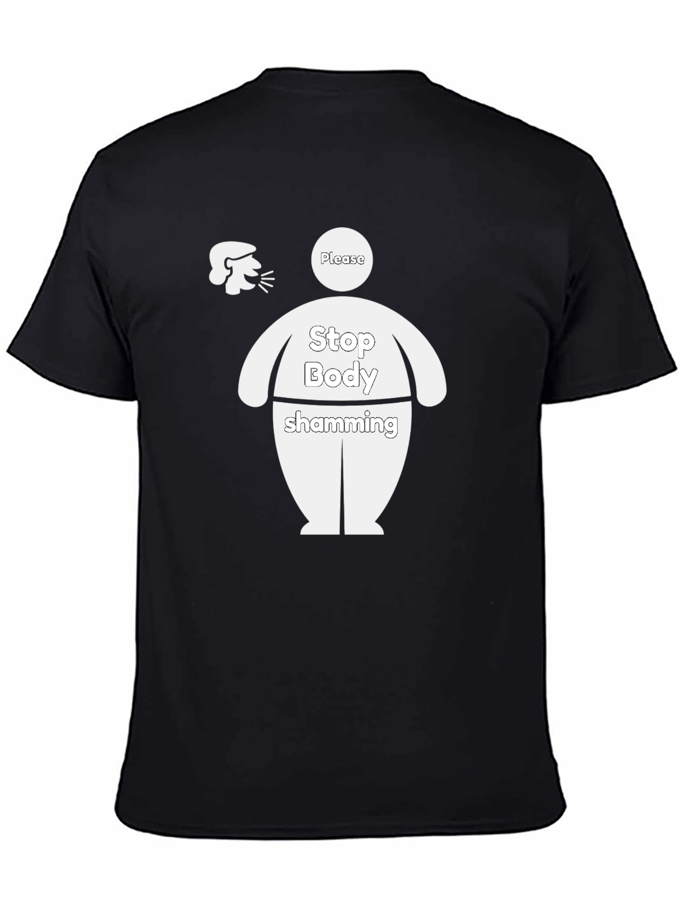 Stop Body Shaming Graphic Tee - Unisex Black T-Shirt