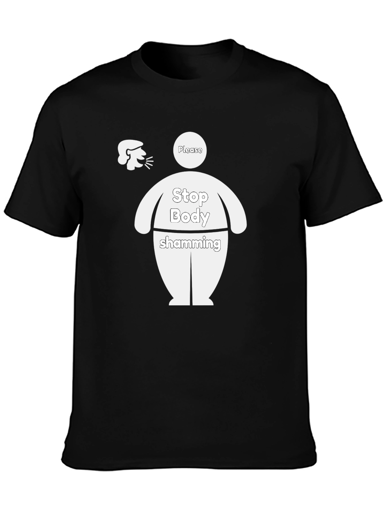 Stop Body Shaming Graphic Tee - Unisex Black T-Shirt