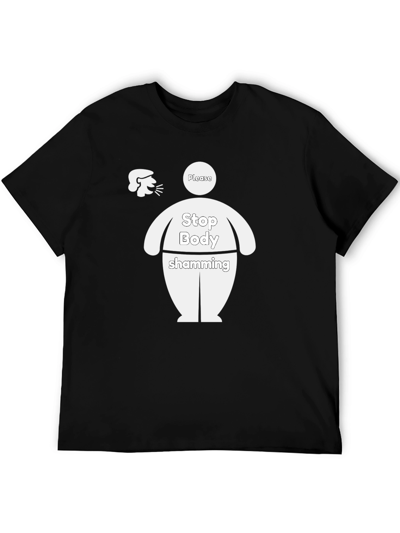 Stop Body Shaming Graphic Tee - Unisex Black T-Shirt
