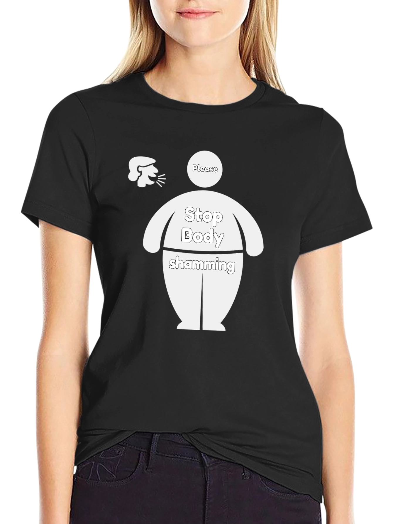 Stop Body Shaming Graphic Tee - Unisex Black T-Shirt