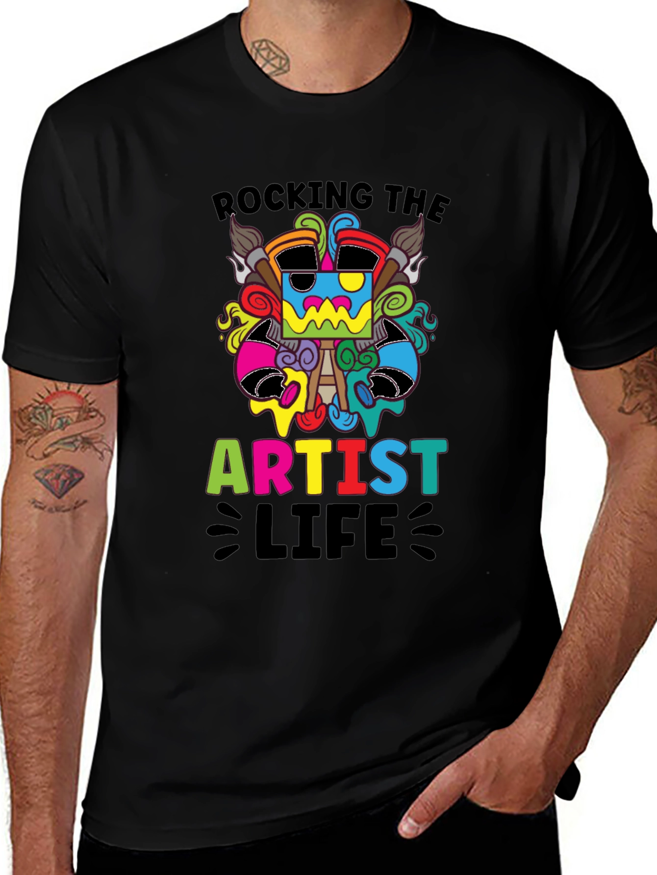 Rocking the Artist Life Black T-Shirt