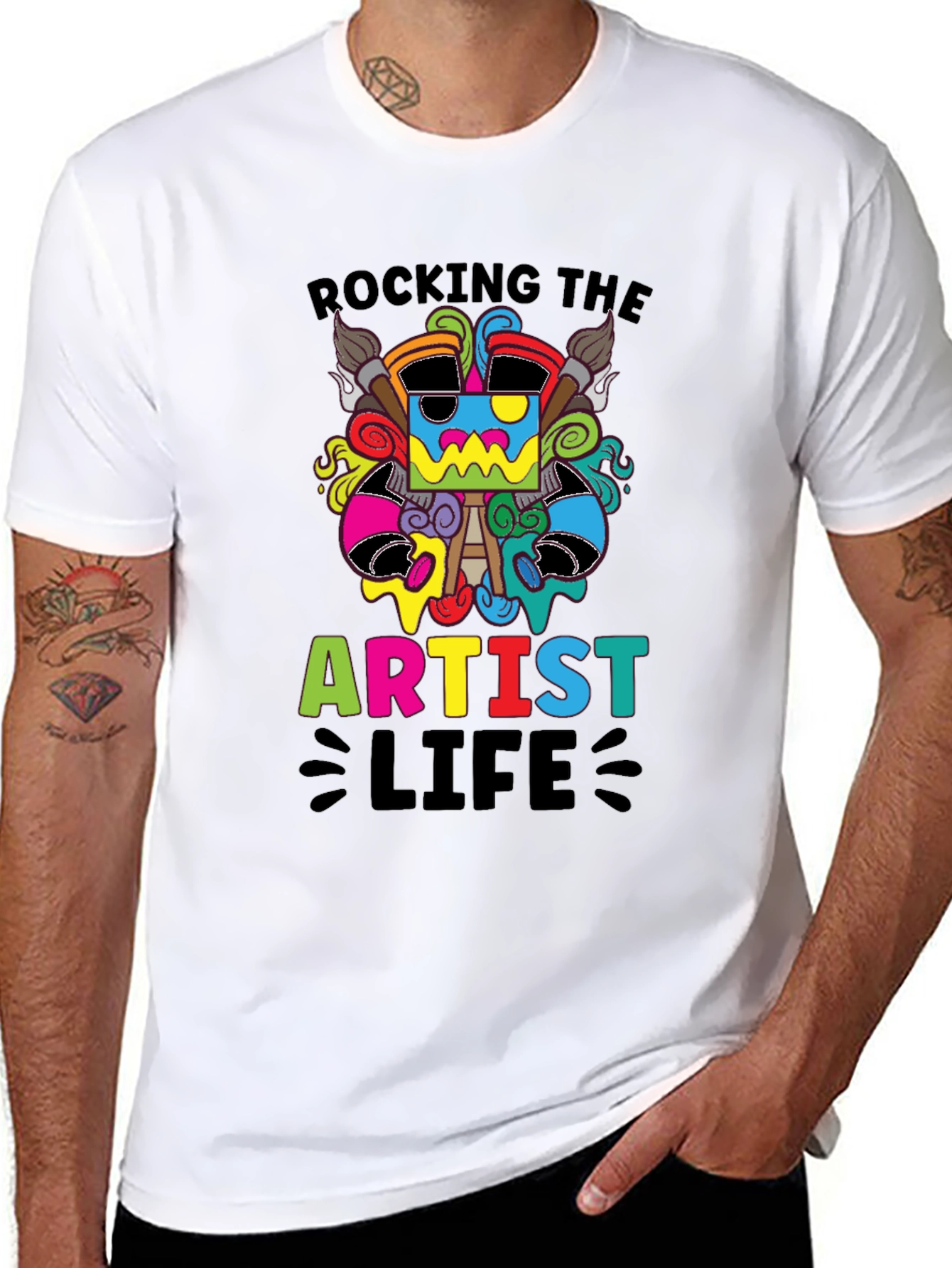 Rocking the Artist Life Black T-Shirt