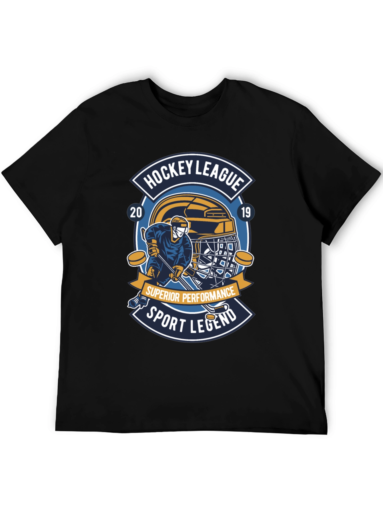 Hockey League 2019 Sport Legend Black T-Shirt