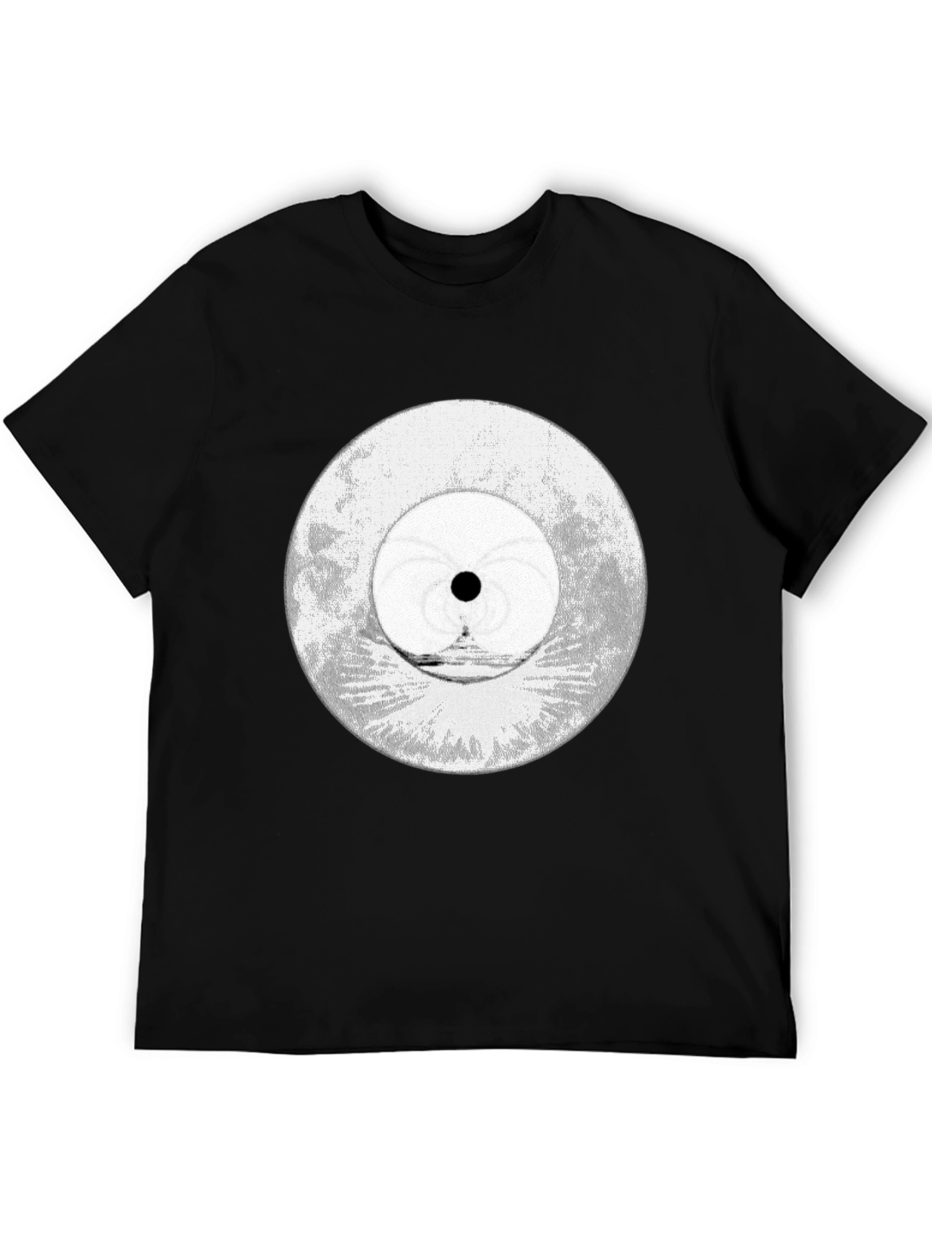 Abstract Eye Graphic Tee - Black Cotton Blend
