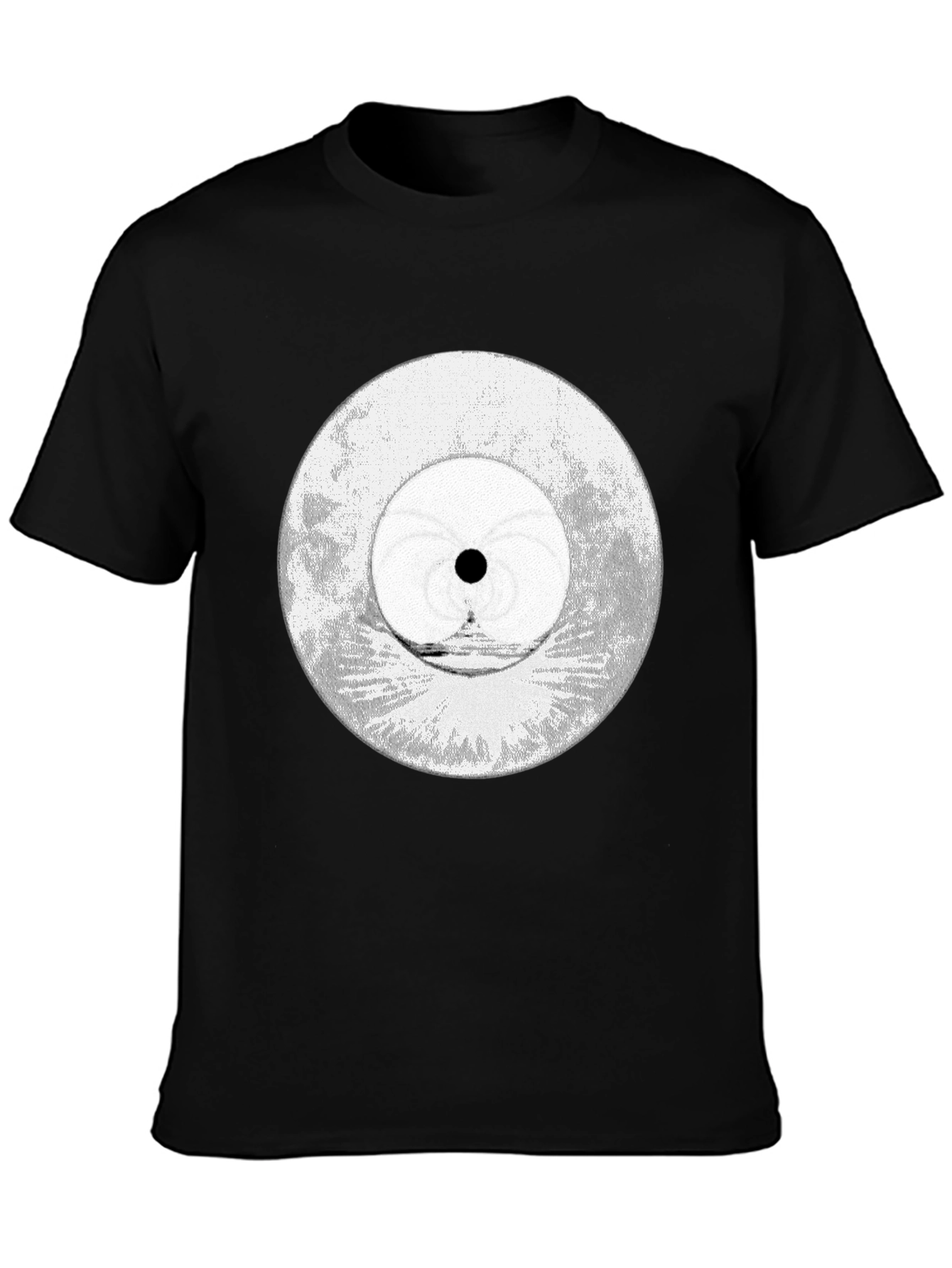 Abstract Eye Graphic Tee - Black Cotton Blend