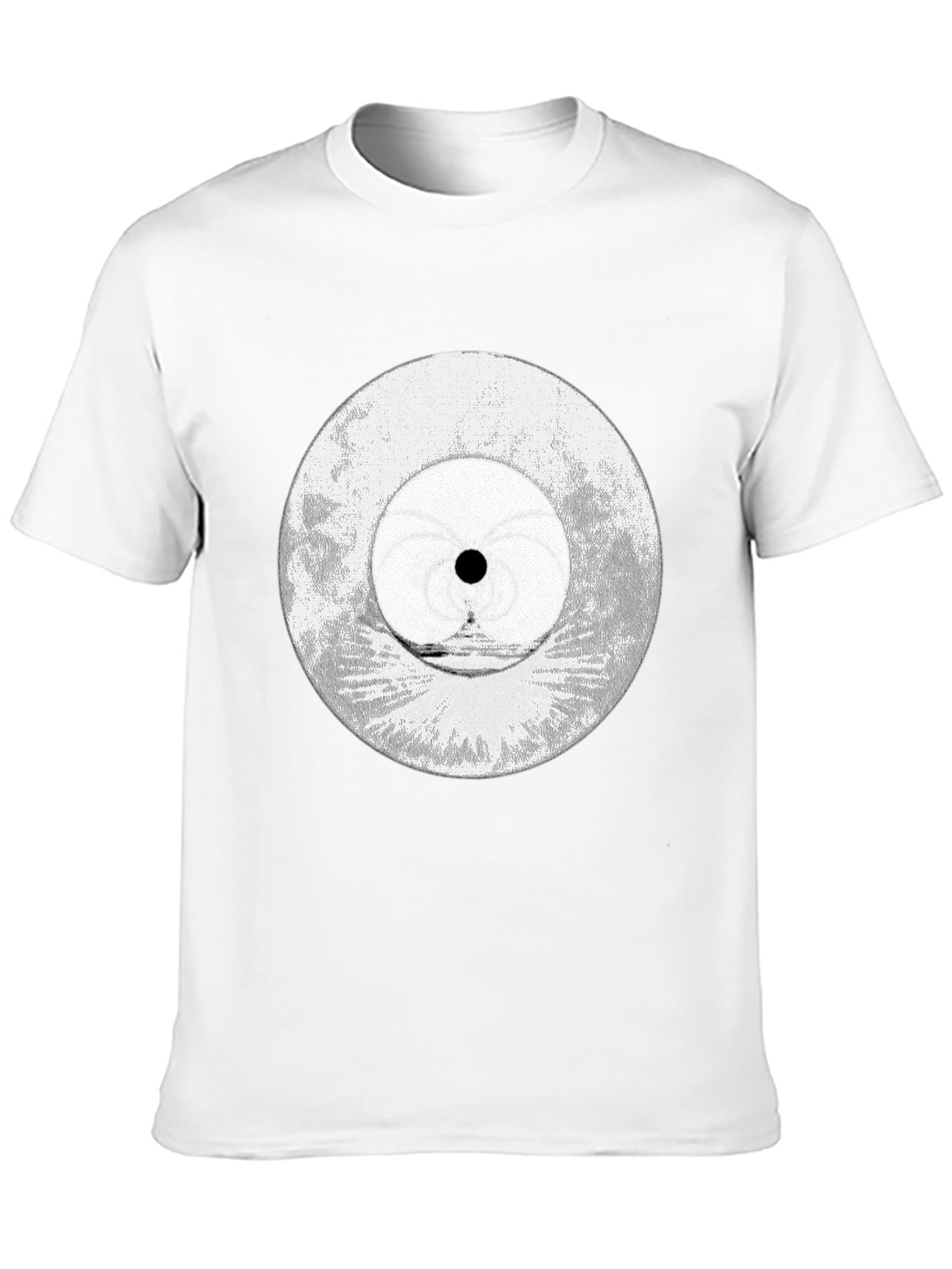 Abstract Eye Graphic Tee - Black Cotton Blend