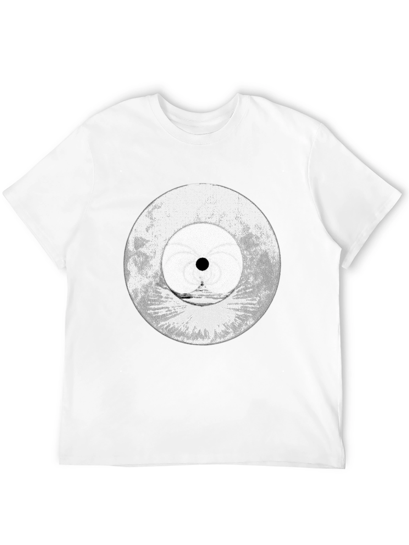 Abstract Eye Graphic Tee - Black Cotton Blend