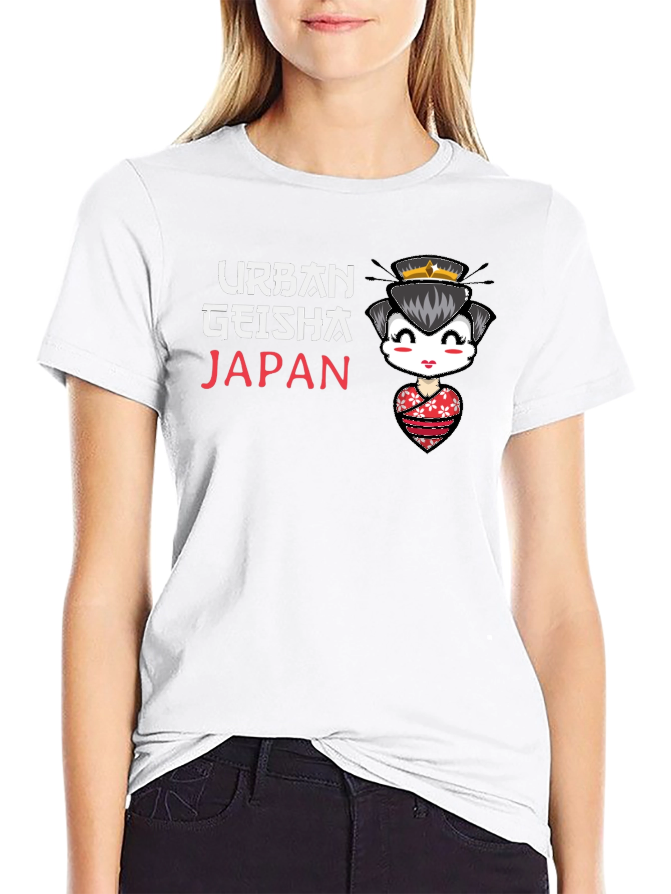 Urban Geisha Japan Black T-Shirt