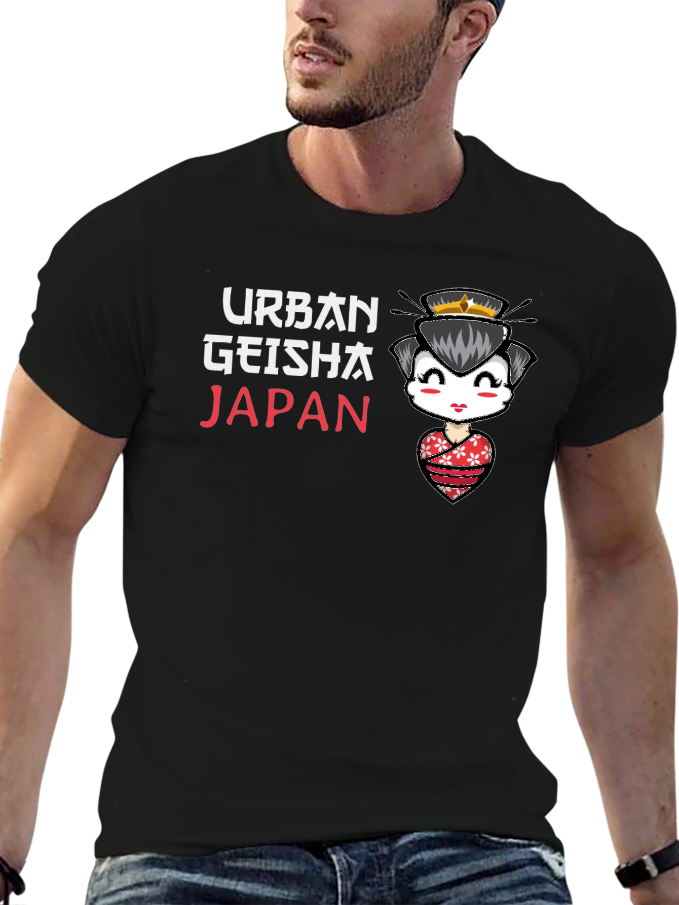 Urban Geisha Japan Black T-Shirt