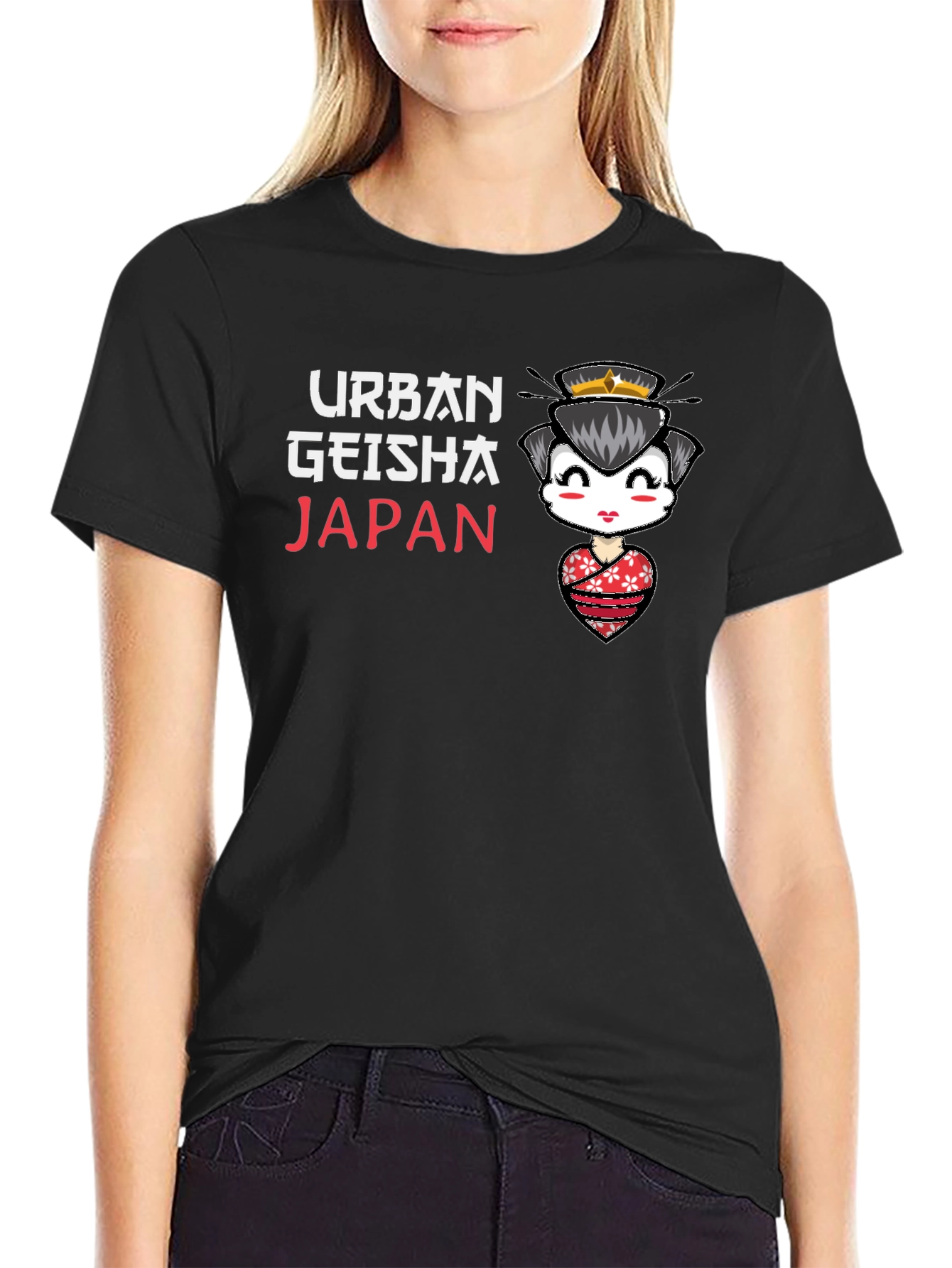 Urban Geisha Japan Black T-Shirt