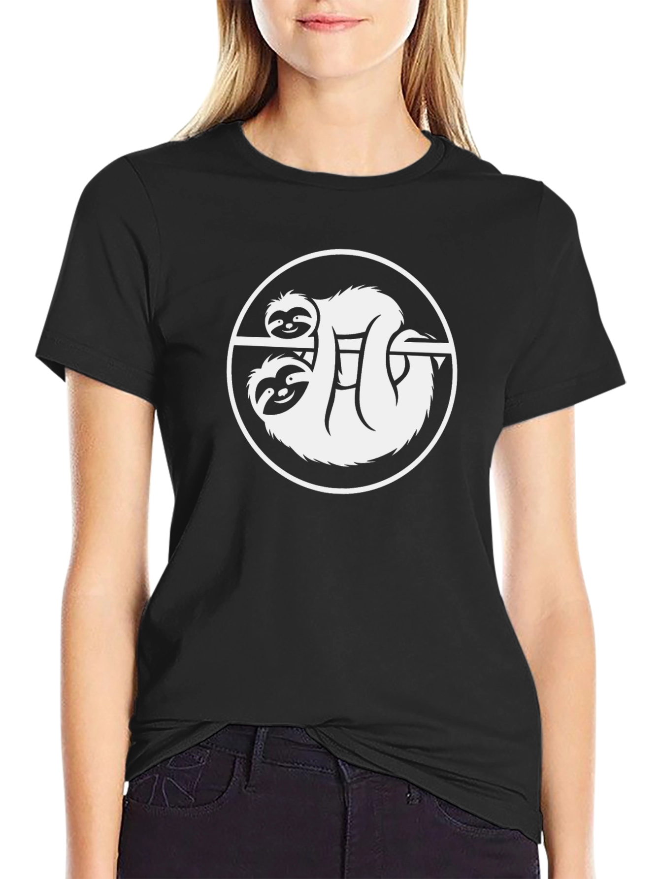 Sloth Family Graphic T-Shirt