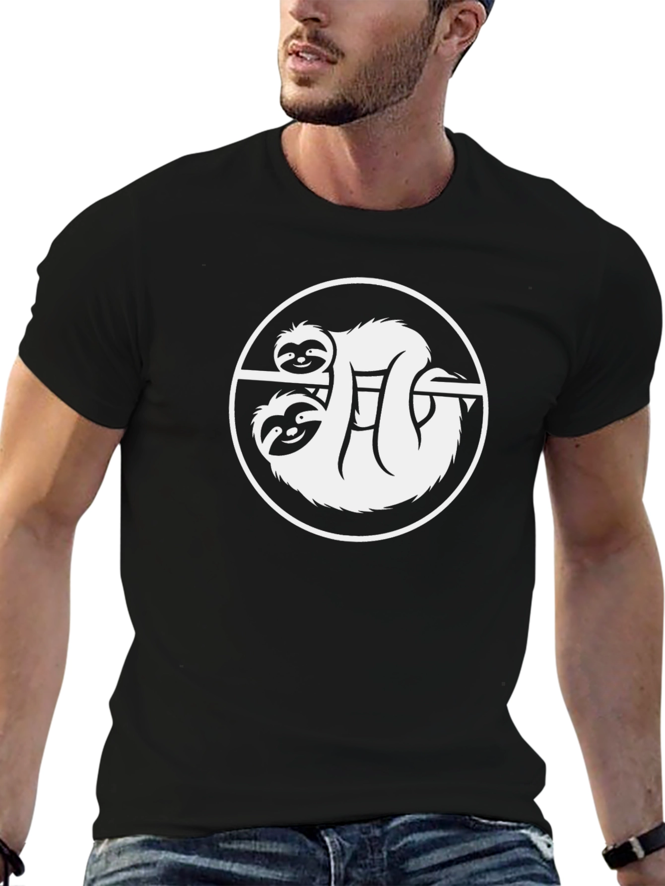 Sloth Family Graphic T-Shirt