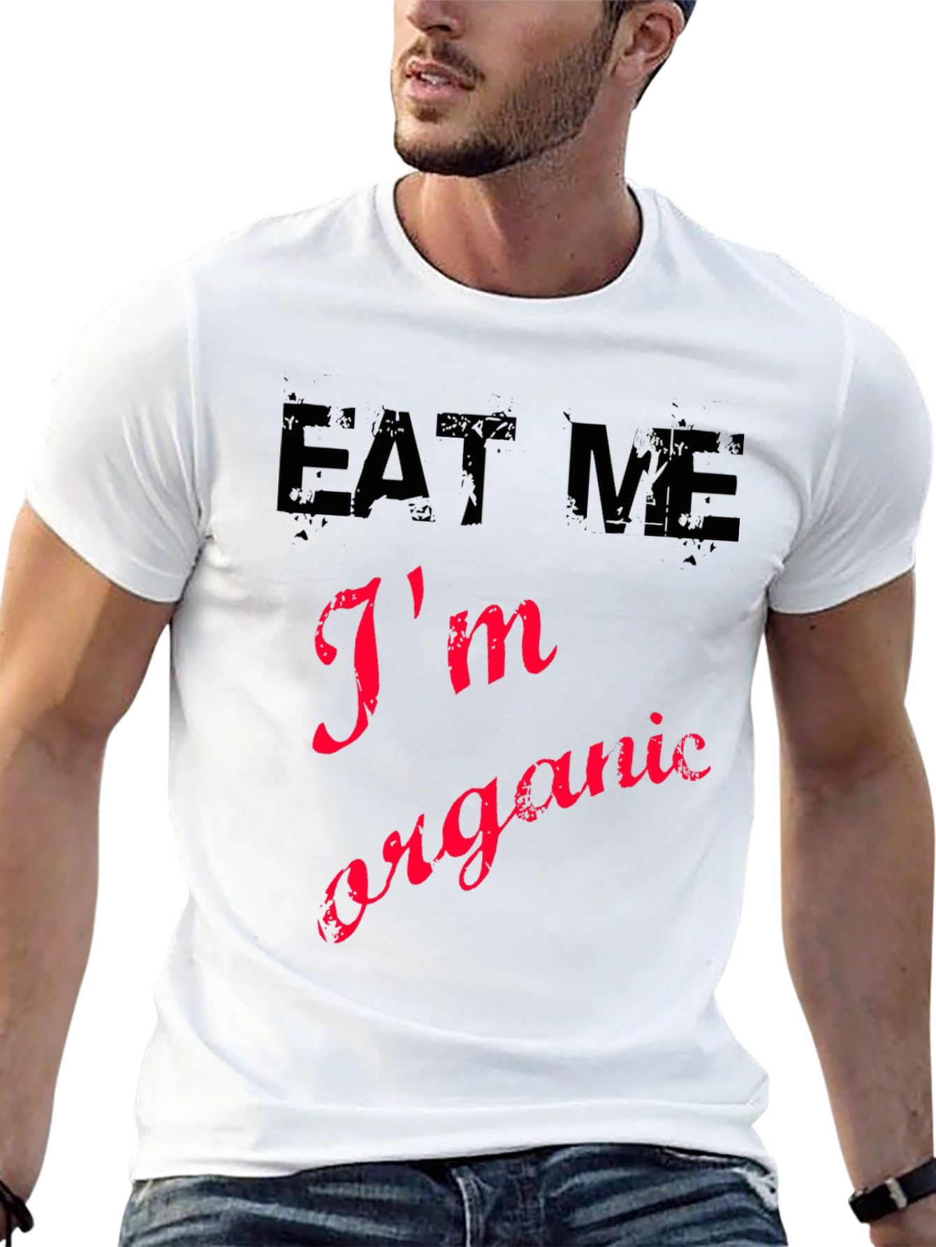Eat Me Im Organic Novelty Graphic T-Shirt