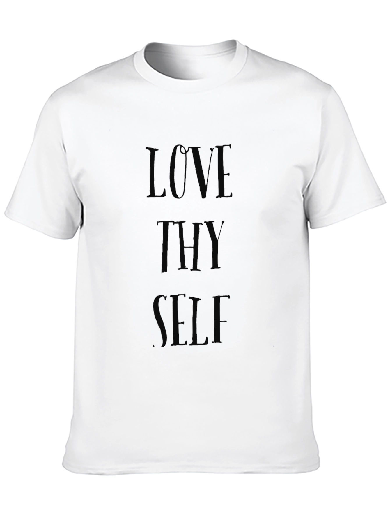 Love Thy Self Black Tee - Inspirational Message