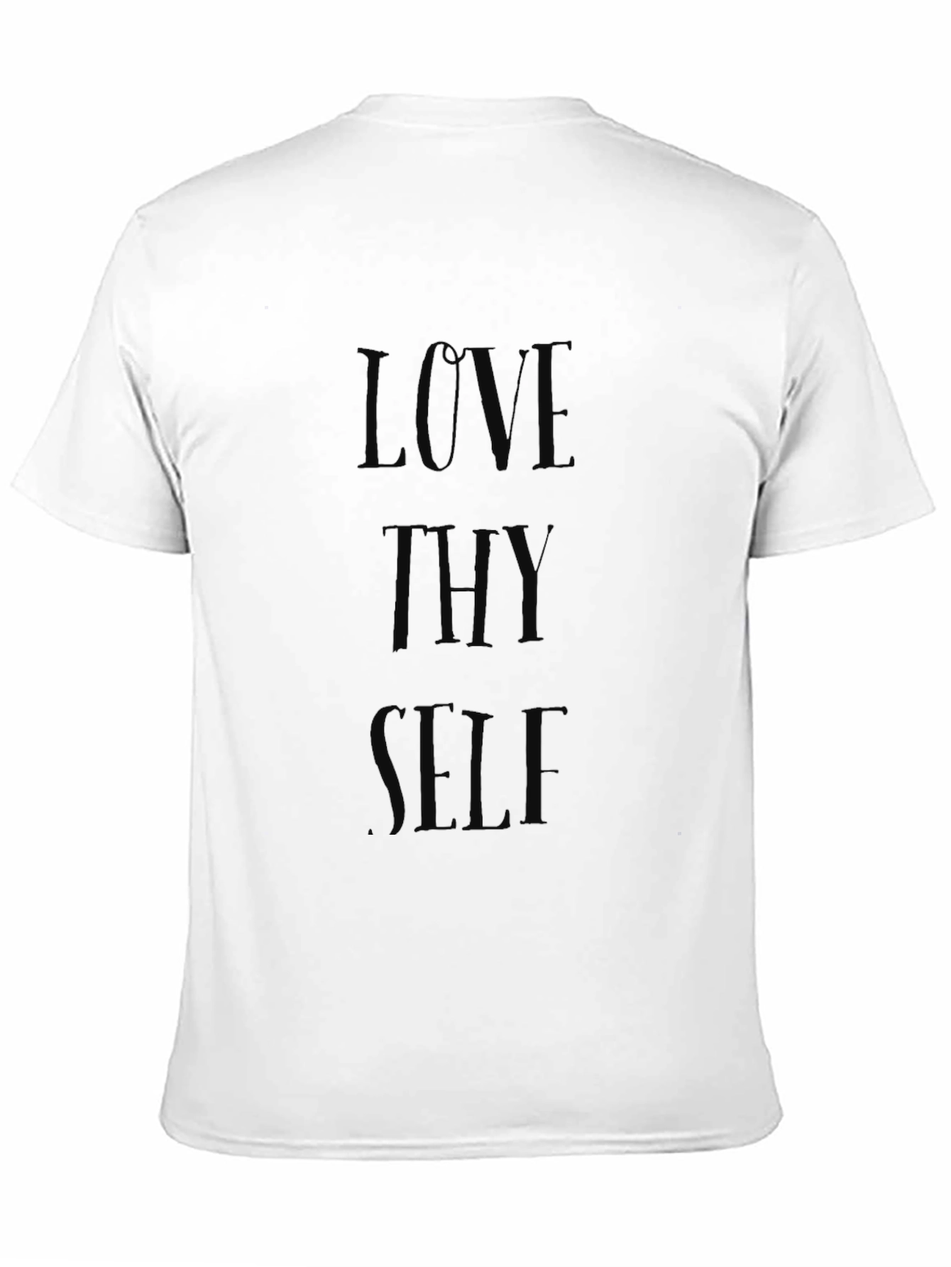 Love Thy Self Black Tee - Inspirational Message
