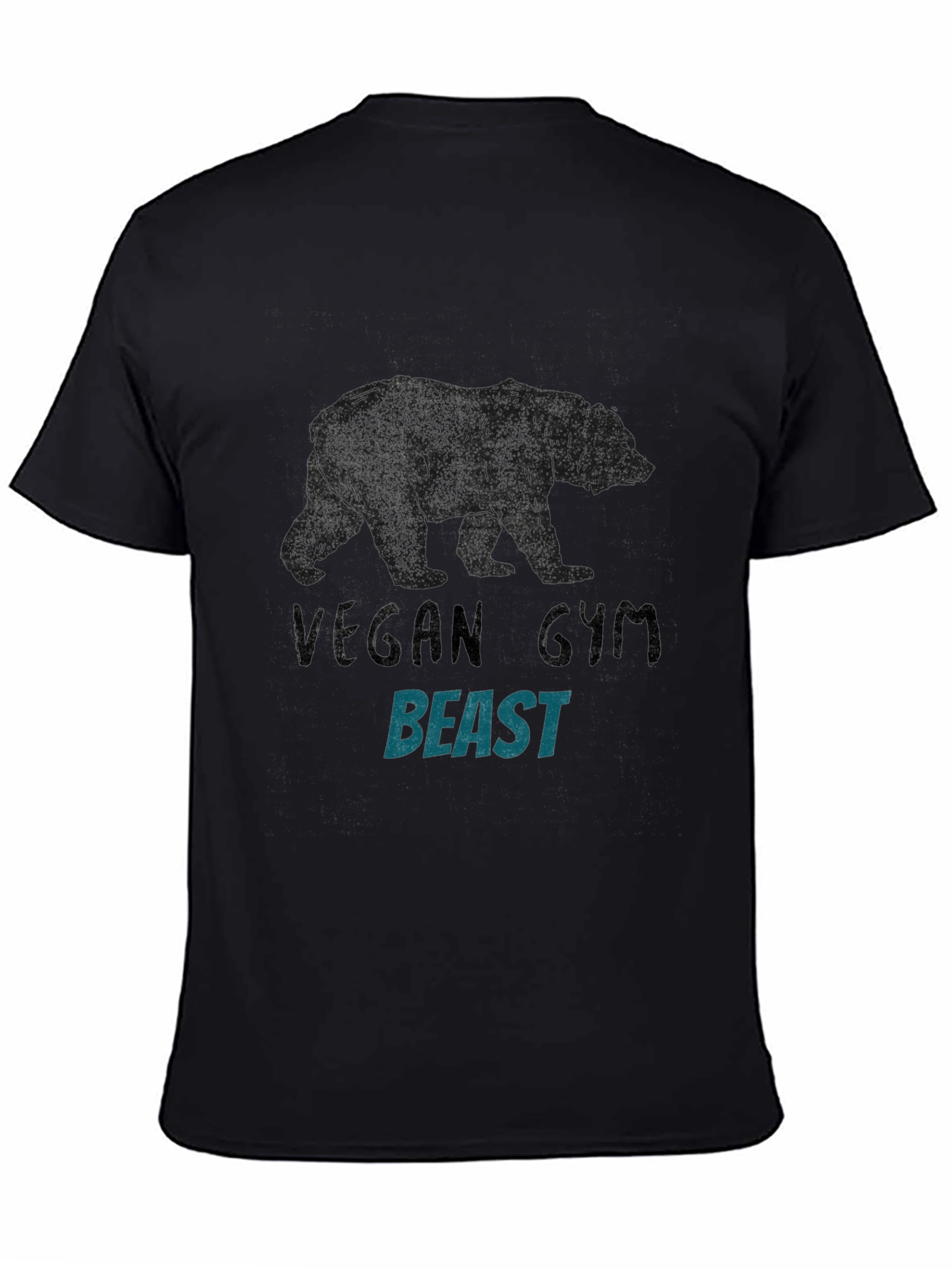Vegan Gym Beast Graphic Tee - Black
