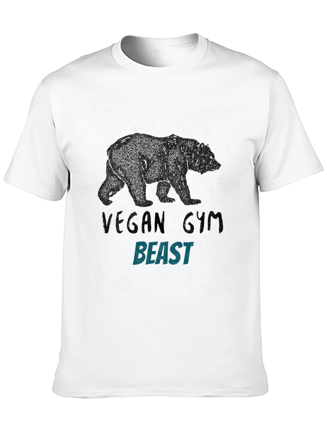 Vegan Gym Beast Graphic Tee - Black