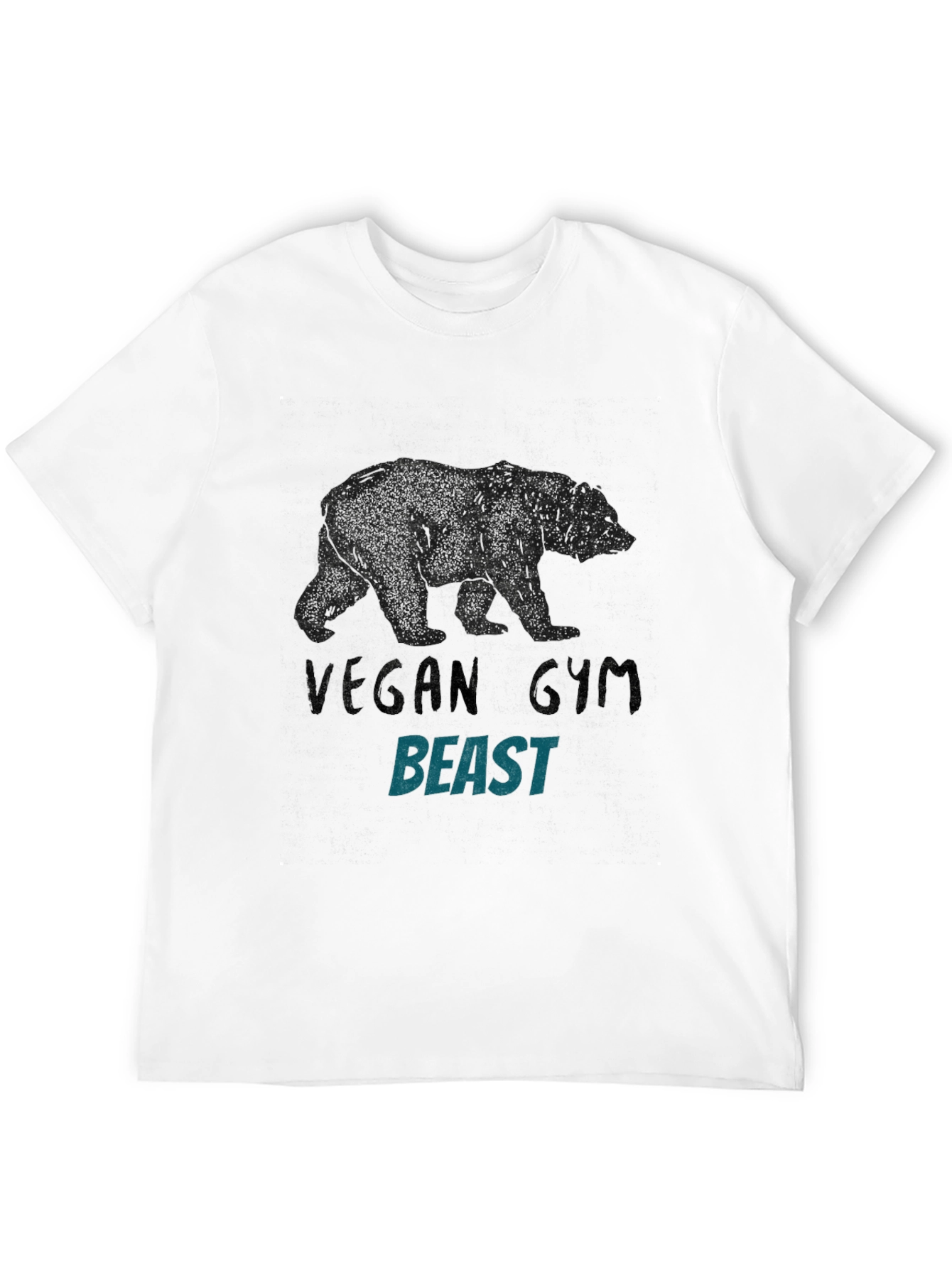Vegan Gym Beast Graphic Tee - Black