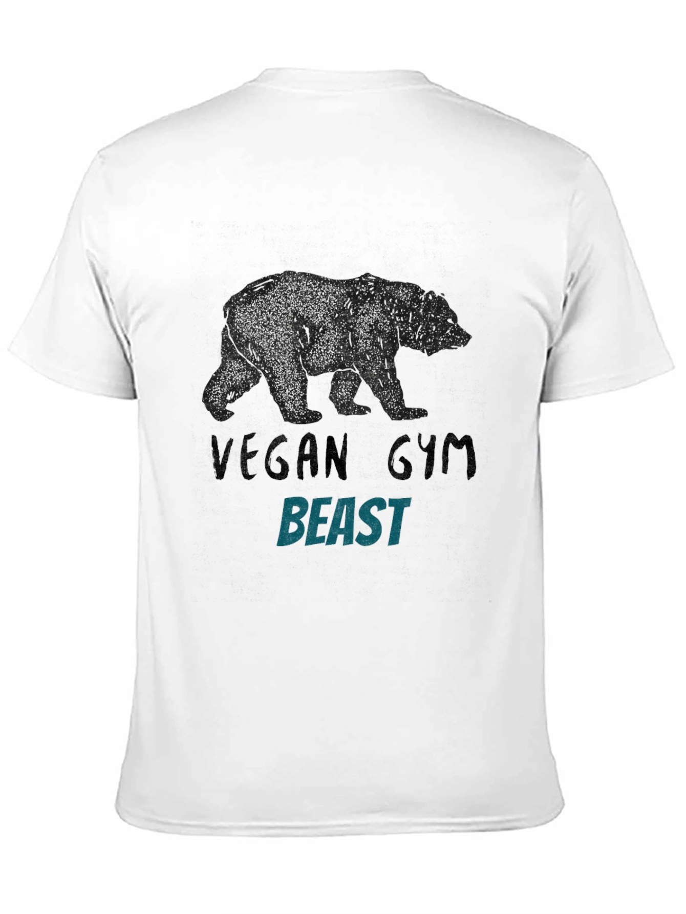 Vegan Gym Beast Graphic Tee - Black