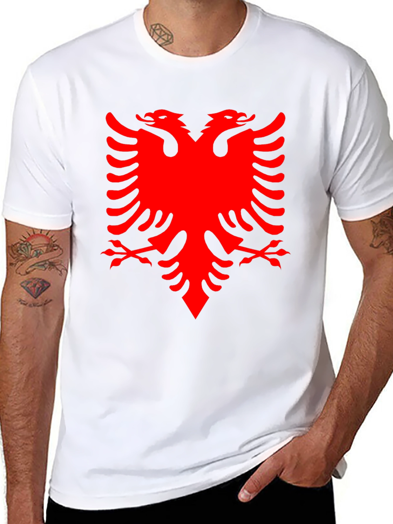 Albanian Eagle Graphic Tee - Black
