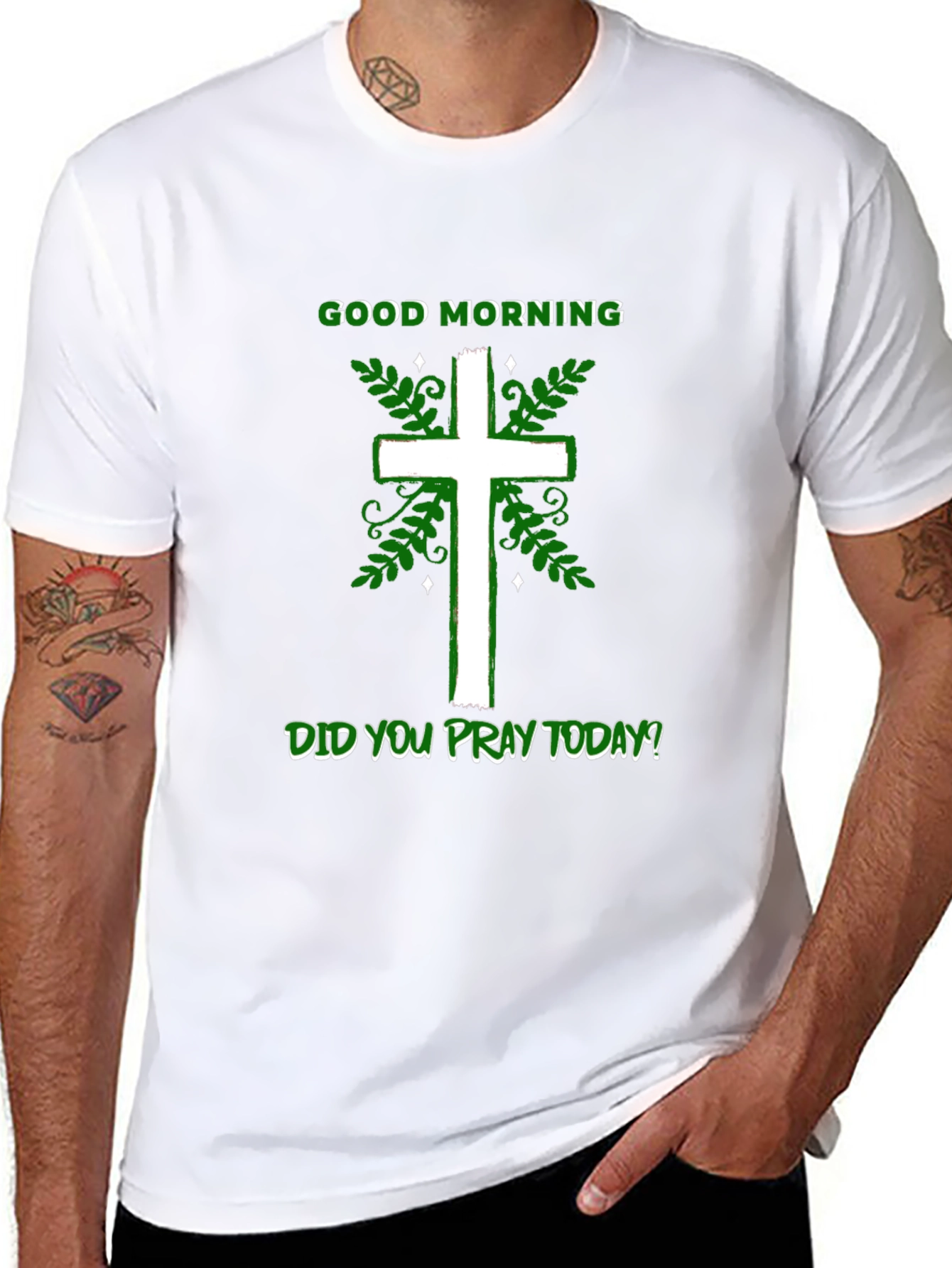 Good Morning Christian Cross T-Shirt