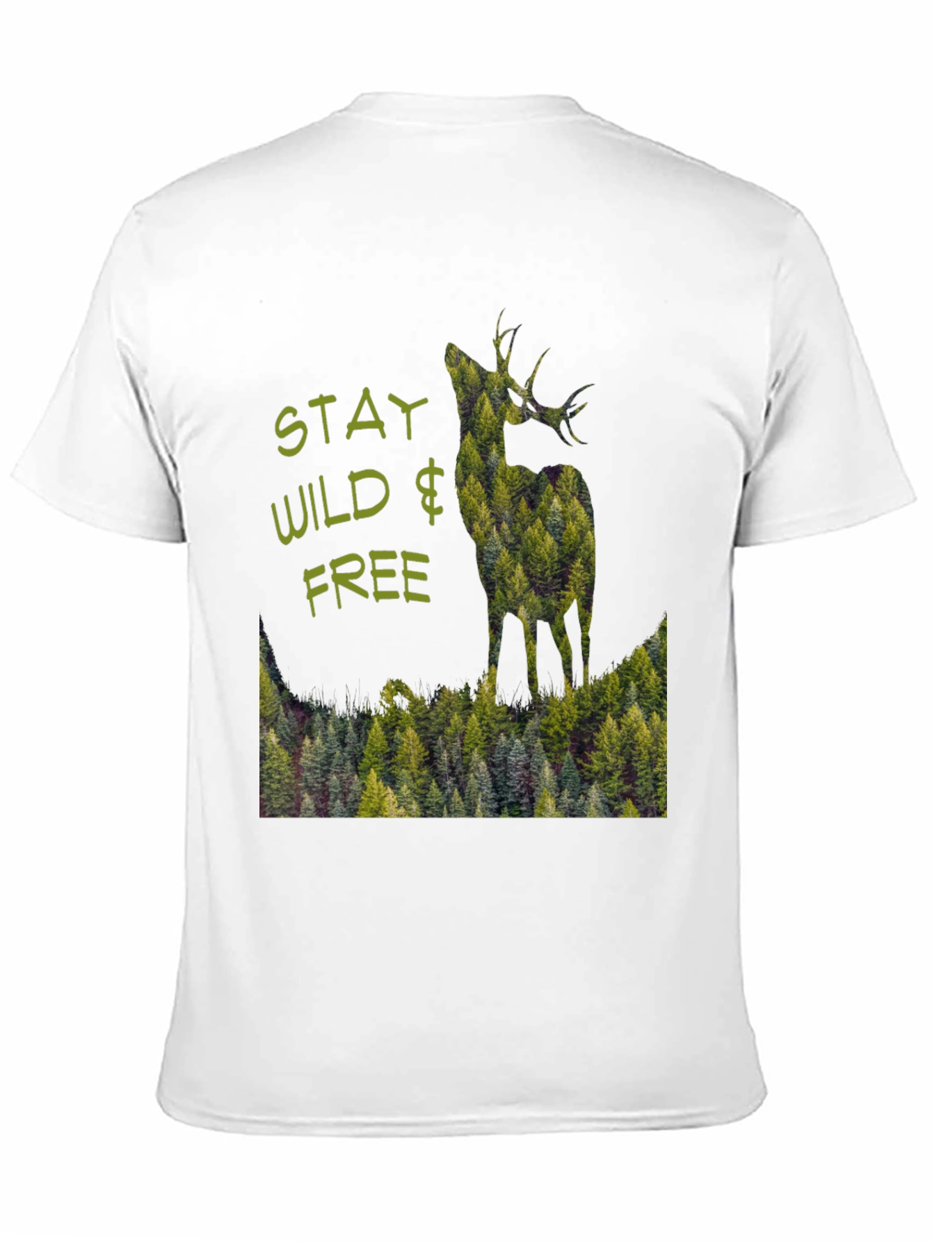 Stay Wild & Free Deer Forest Graphic Tee