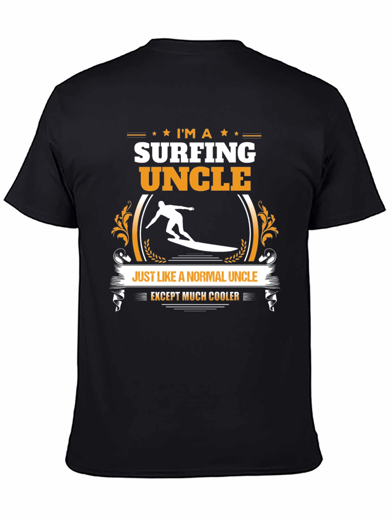 Surfing Uncle Graphic T-Shirt - Cool Uncle Tee