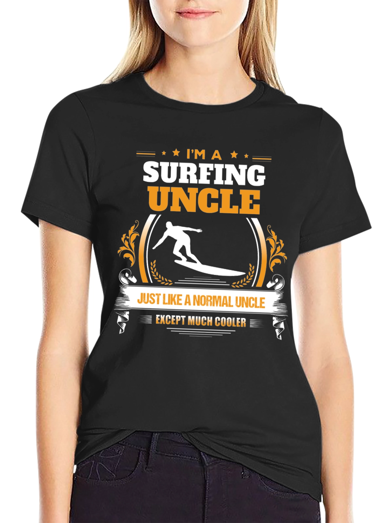 Surfing Uncle Graphic T-Shirt - Cool Uncle Tee