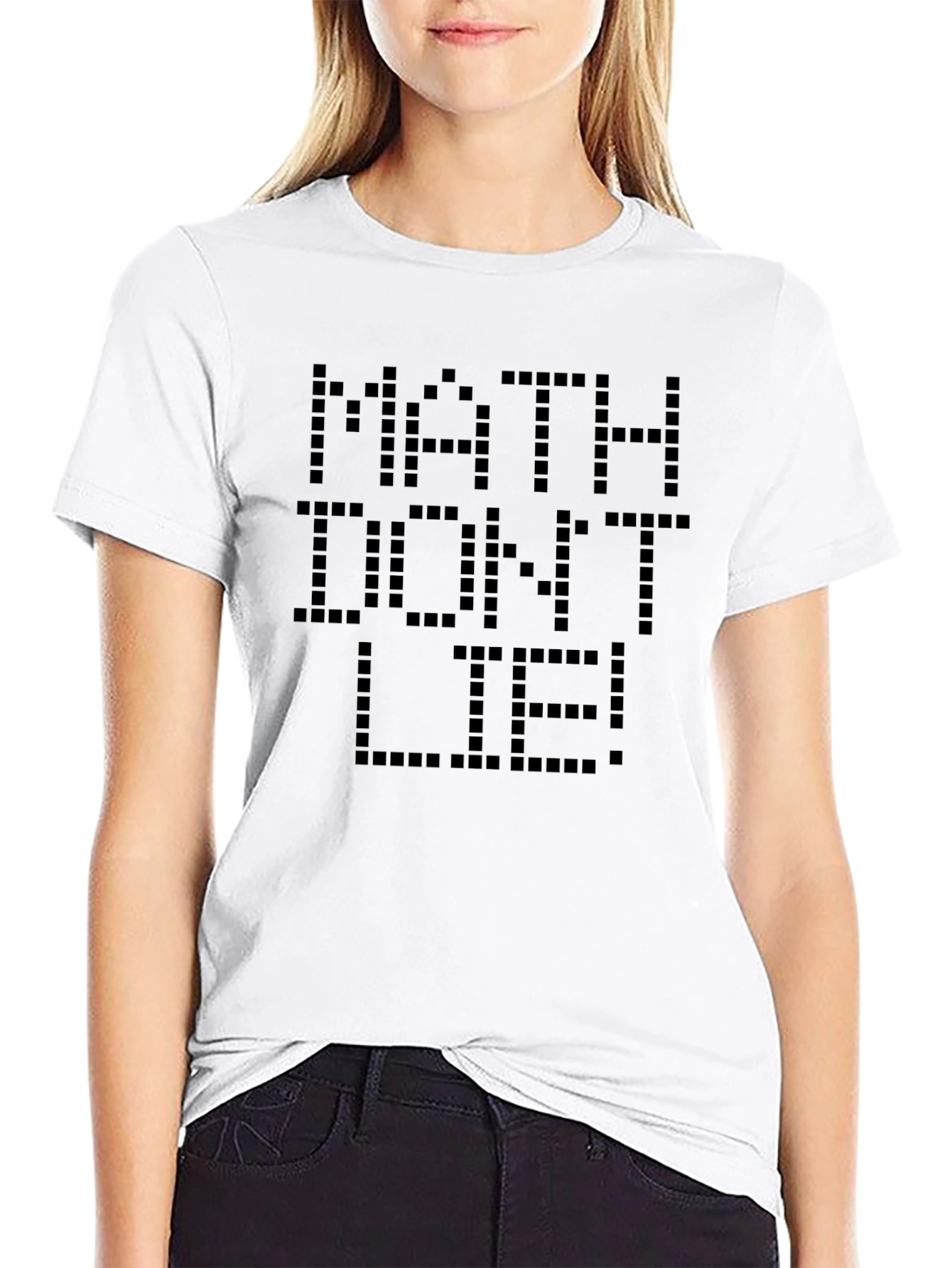 Math Dont Lie Black T-Shirt Pixelated Design