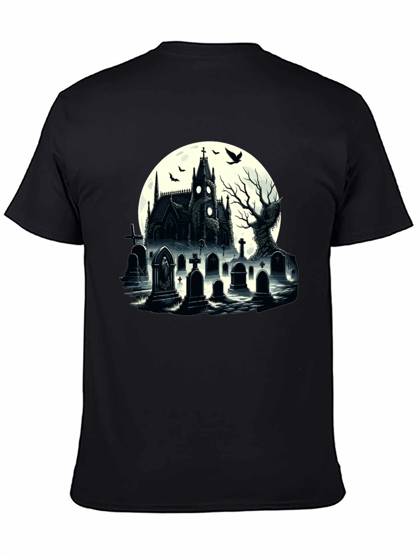 Haunted Graveyard Church T-Shirt