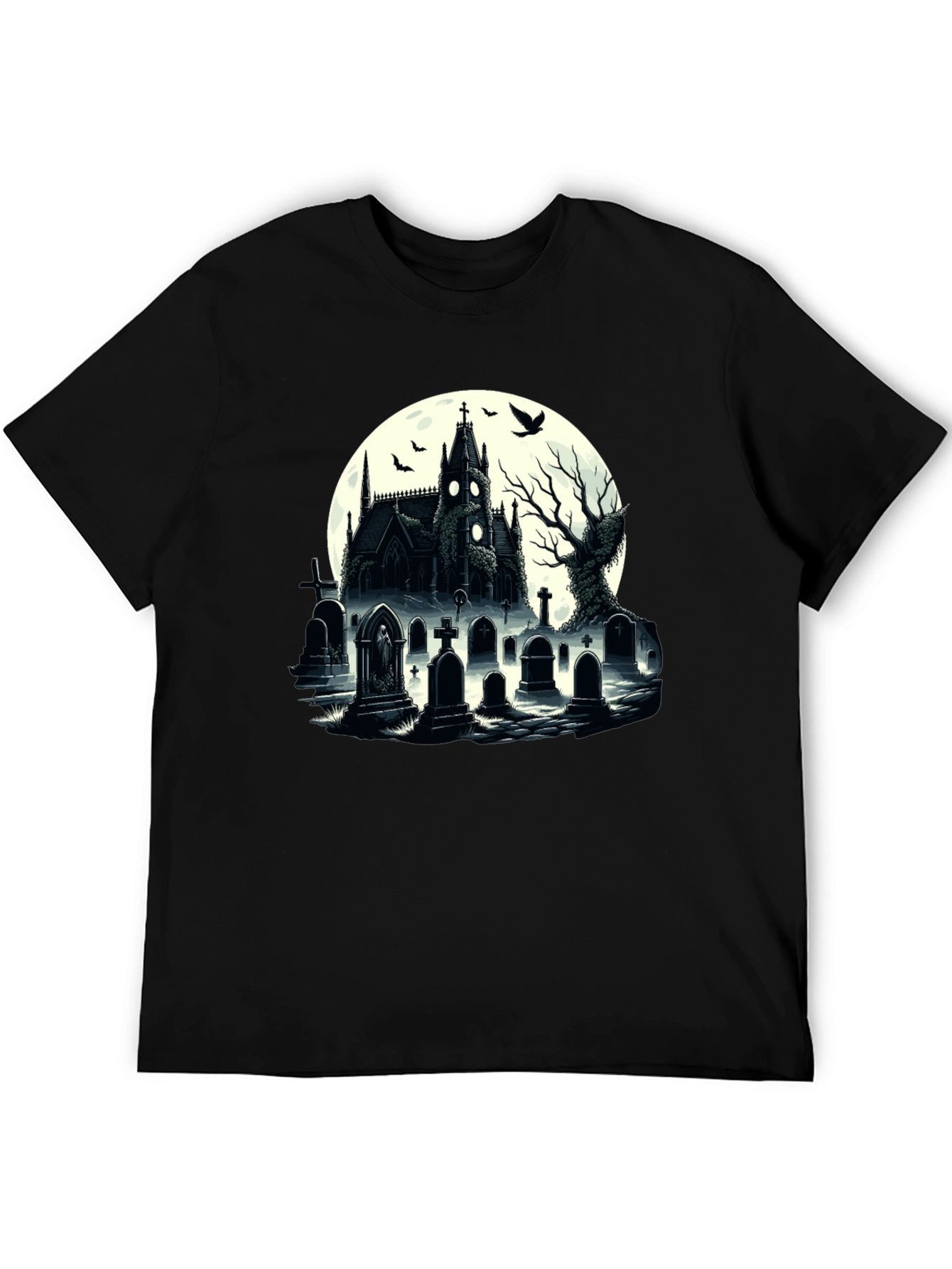 Haunted Graveyard Church T-Shirt