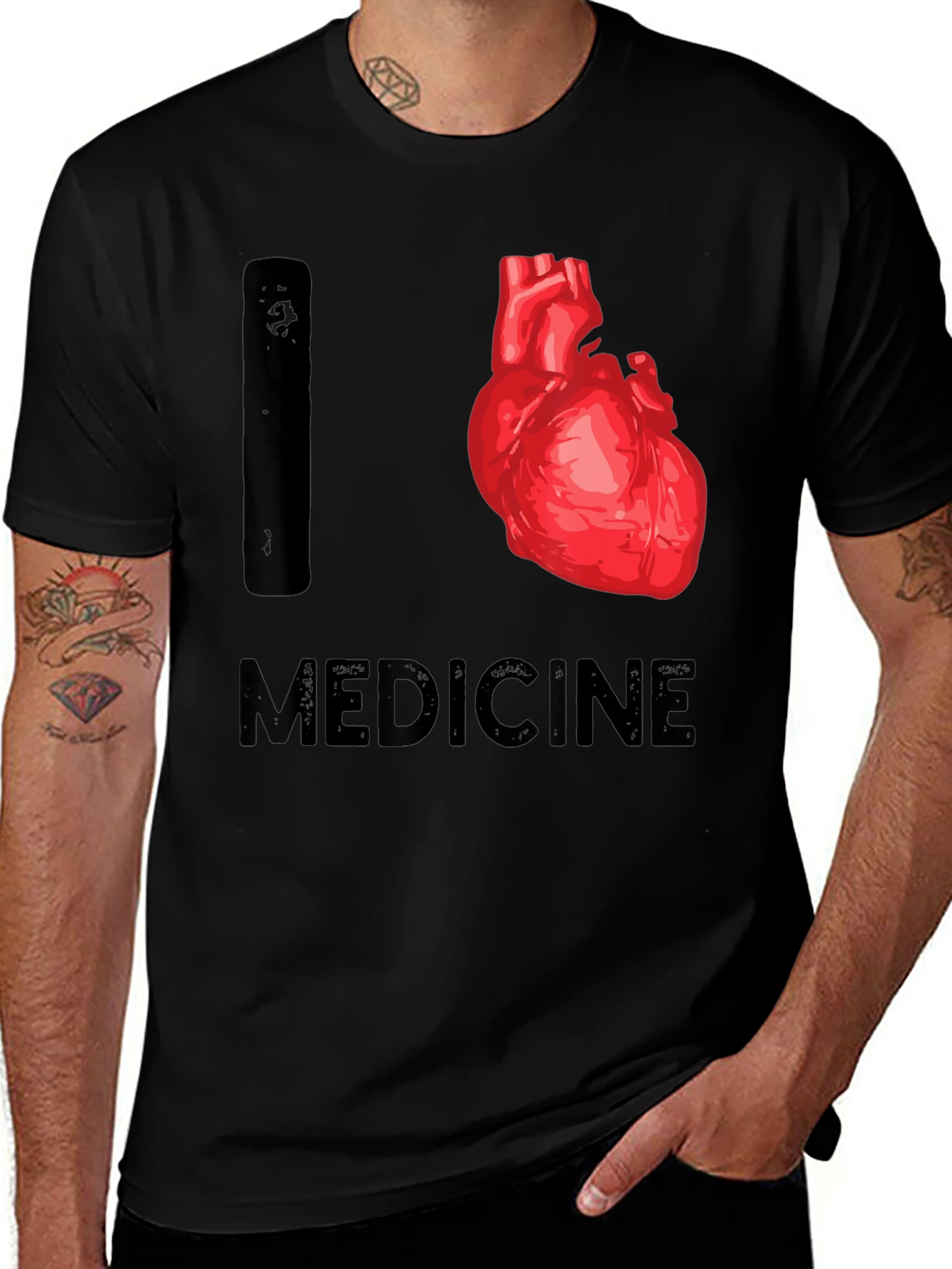I Heart Medicine T-Shirt - Medical Theme Tee