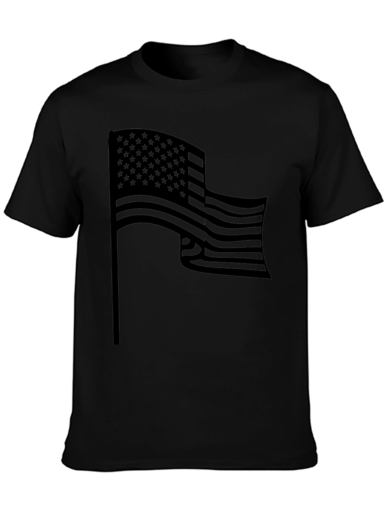 American Flag Graphic T-Shirt - Black