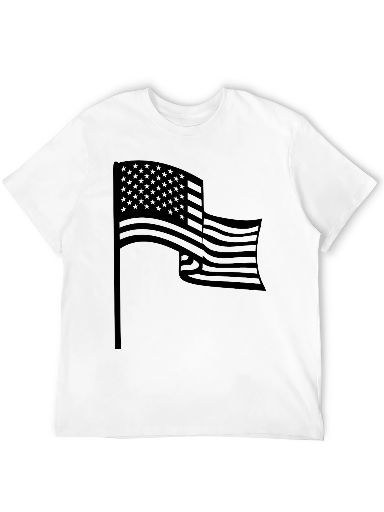 American Flag Graphic T-Shirt - Black