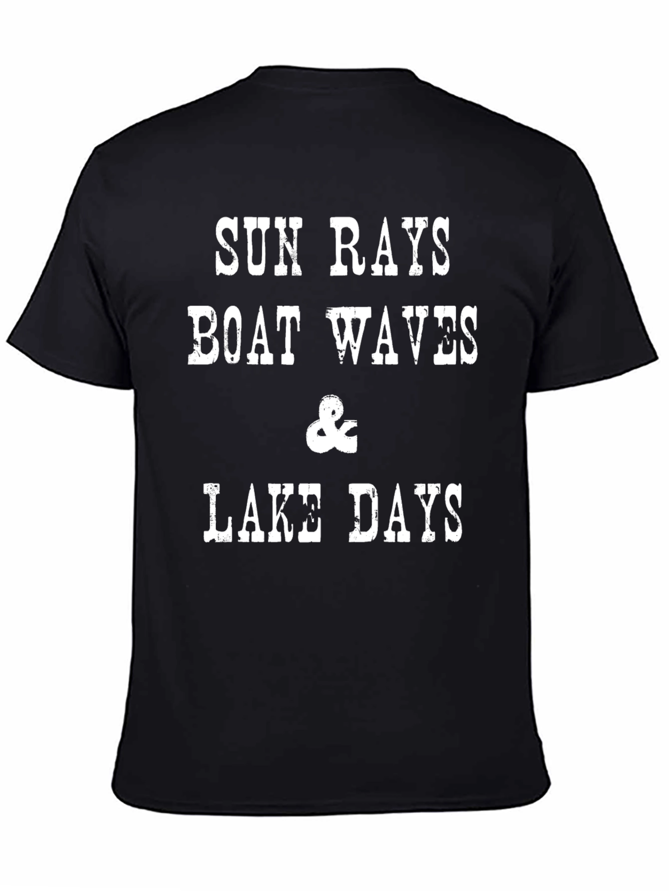Sun Rays Boat Waves Lake Days T-Shirt