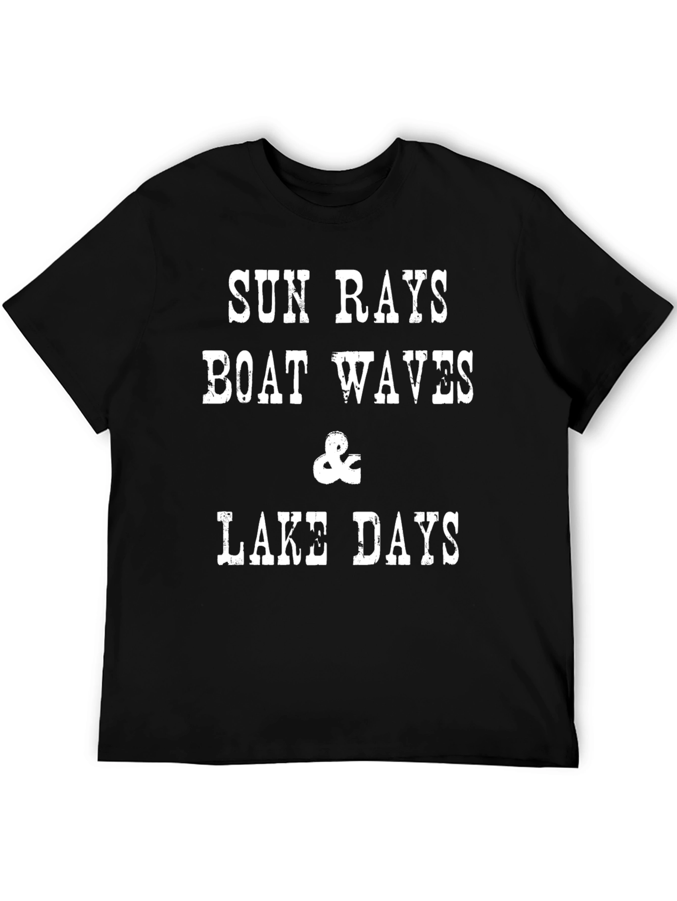 Sun Rays Boat Waves Lake Days T-Shirt