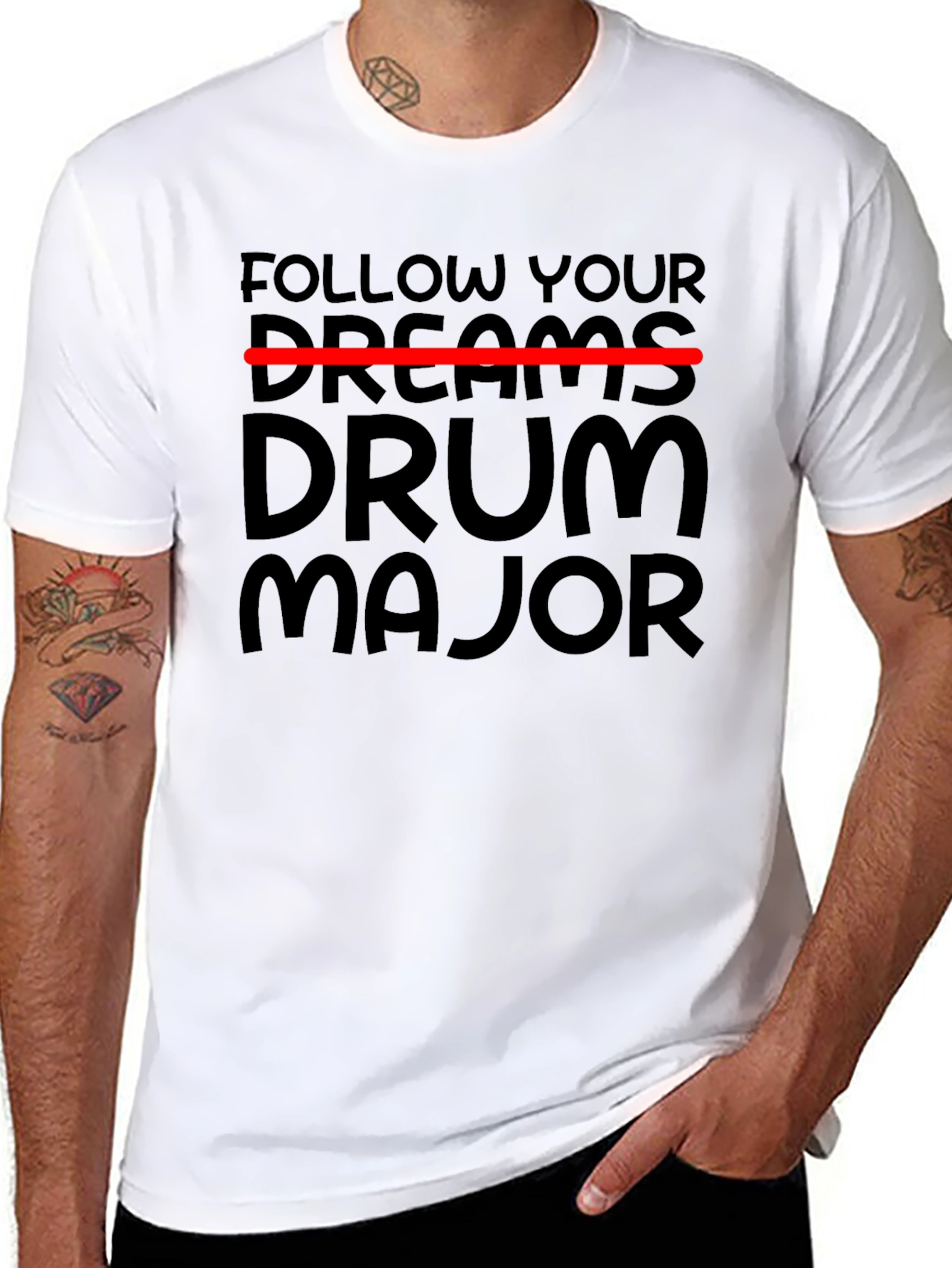 Follow Your Dreams Drum Major Black T-Shirt