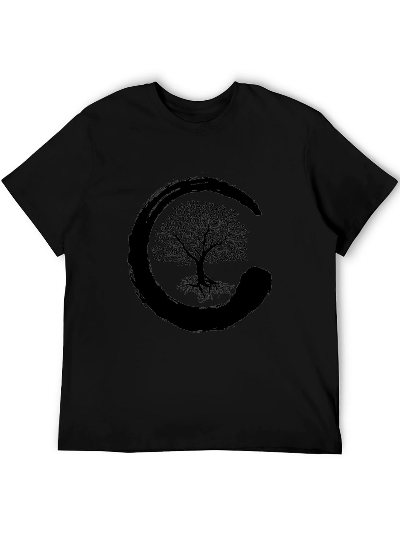 Zen Tree Graphic Tee -  Unisex Black T-Shirt