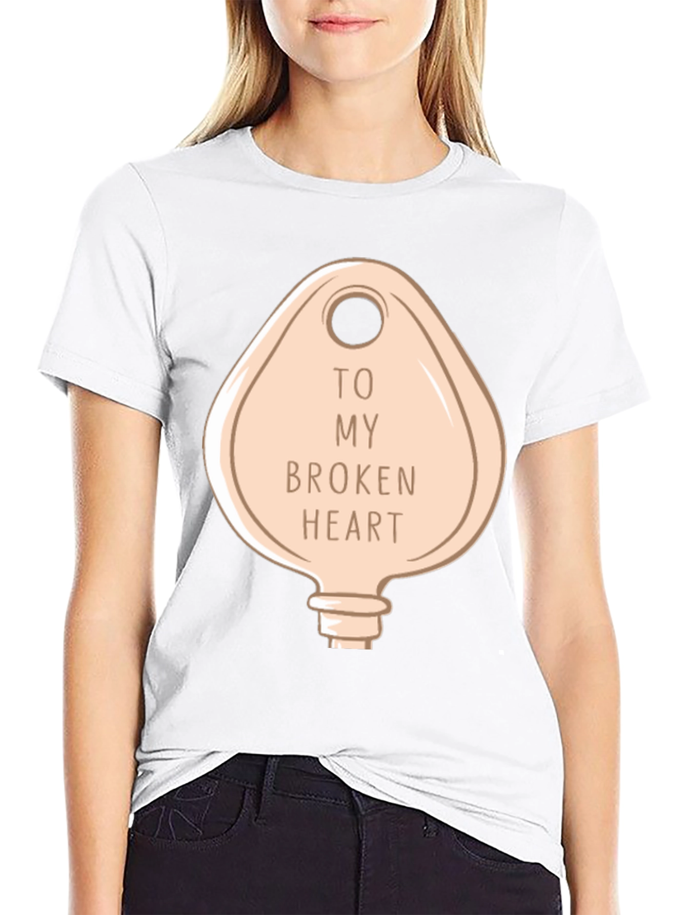 Key to My Broken Heart Graphic T-Shirt - Black