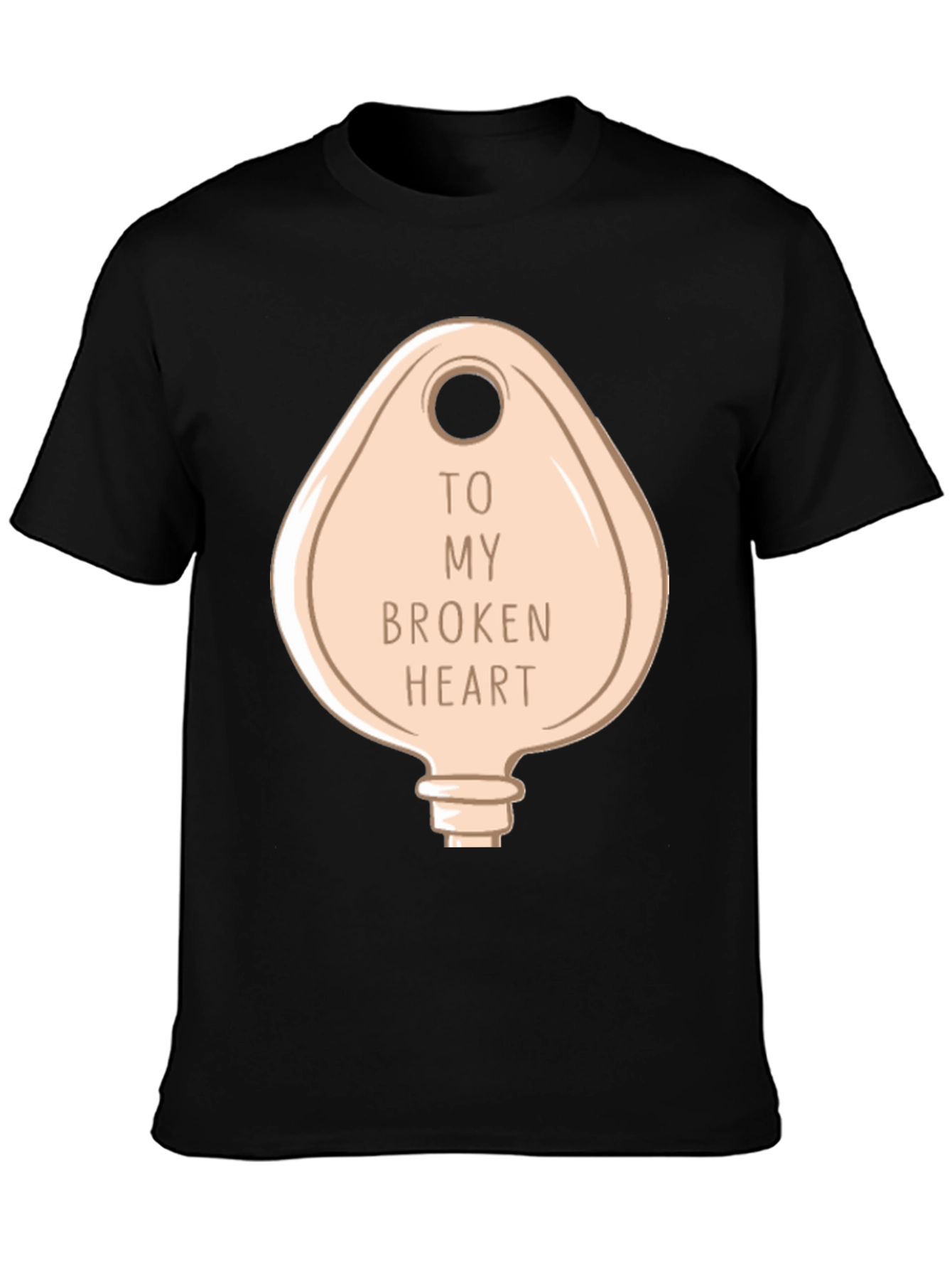 Key to My Broken Heart Graphic T-Shirt - Black