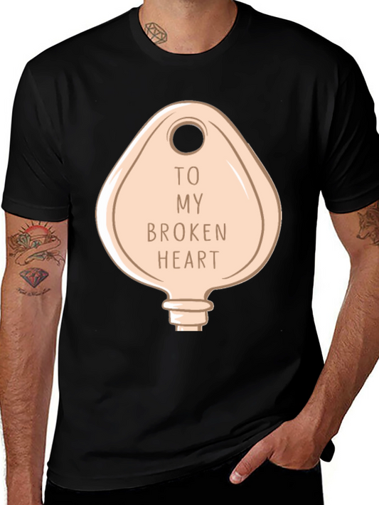 Key to My Broken Heart Graphic T-Shirt - Black
