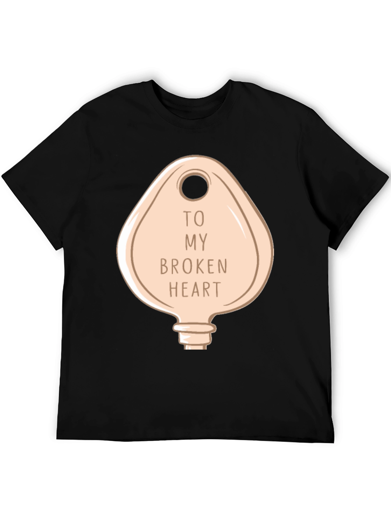 Key to My Broken Heart Graphic T-Shirt - Black