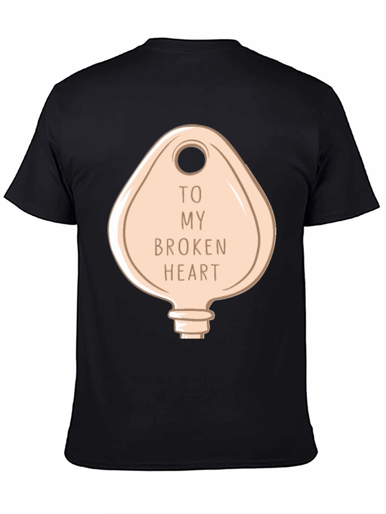 Key to My Broken Heart Graphic T-Shirt - Black