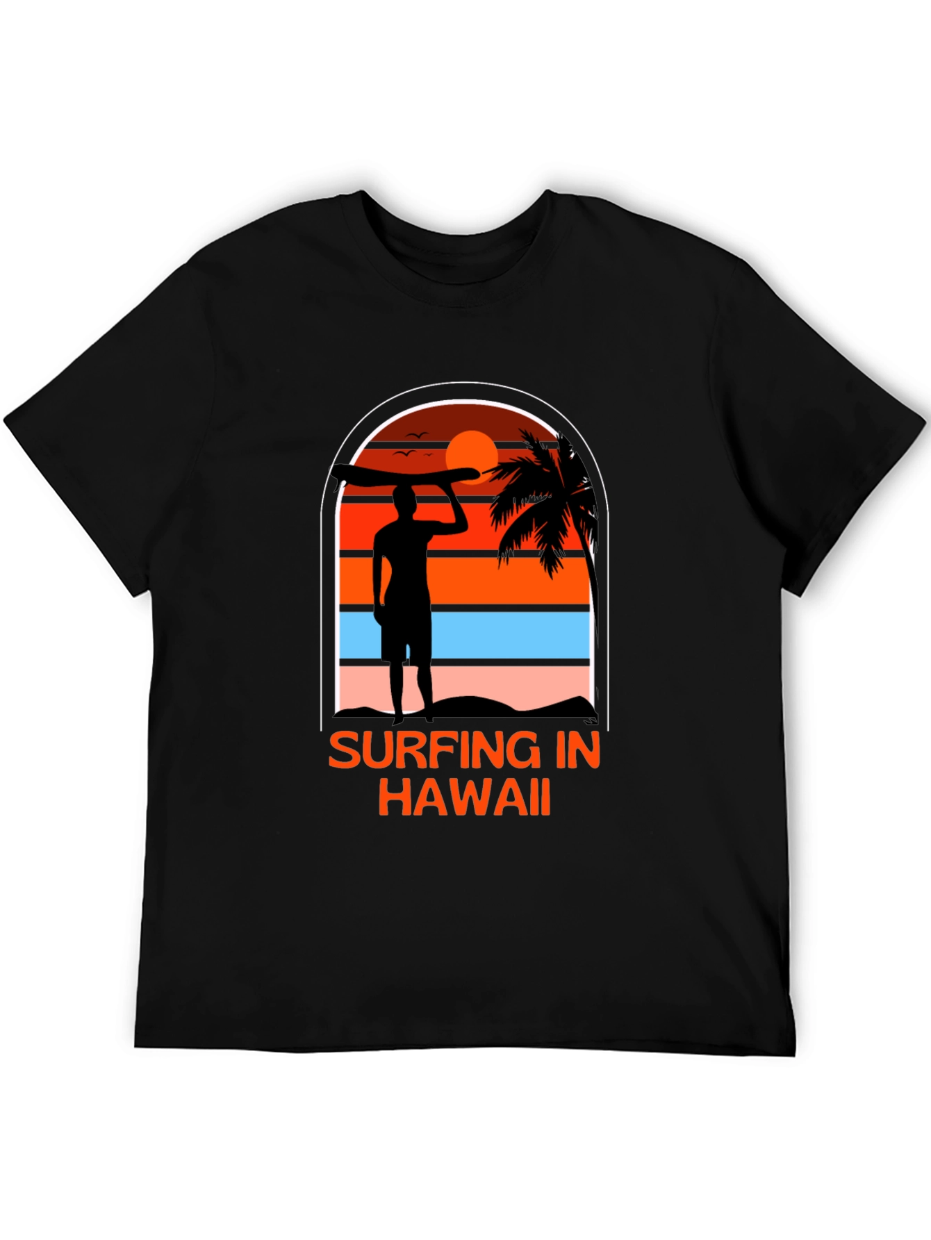 Surfing in Hawaii Graphic Tee