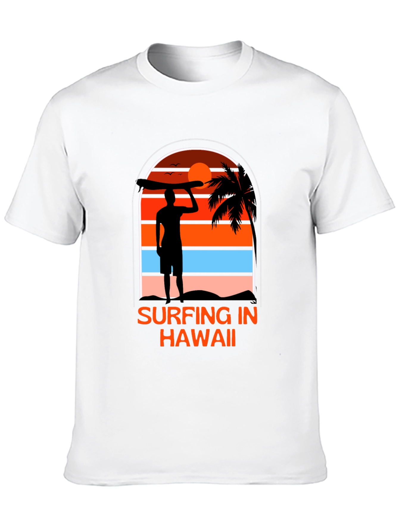 Surfing in Hawaii Graphic Tee
